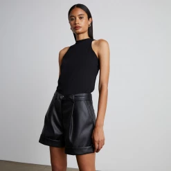 Who What Wear Cuffed Black Shorts