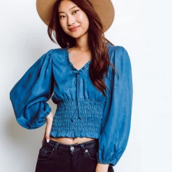 Monte The Label New Arrivals! Allegra Top | Chambray