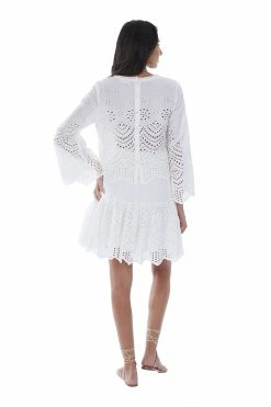 ALLISON New York Eyelet Flare Sleeve Top