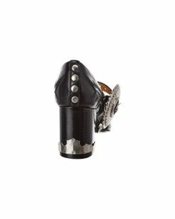 H. Collection Toga Pulla | Buckled Mary-Jane Black Pump Shoes