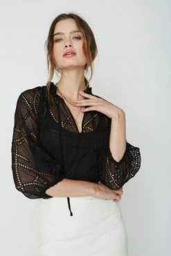 Caballero Amala Eyelet Top New Arrivals!