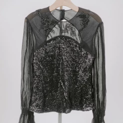 Caballero | Black Sequin Top