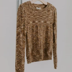 ALLISON New York Pointelle Sweater