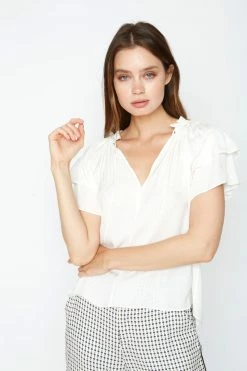 Caballero Kelsie White Dot Top Resort 2022