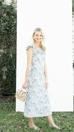 Resort 2022 Hello Dobson | Flutter Sleeve Floral Dress