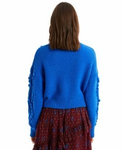 ALLISON New York Diamond Pom Pullover Sz. M