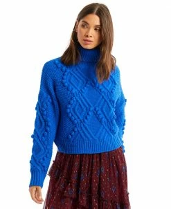 ALLISON New York Diamond Pom Pullover Sz. M