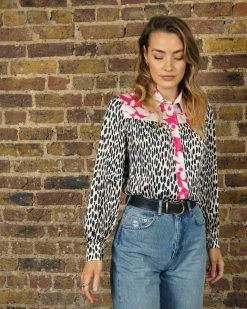 Fresha Dixie Blouse | Neon Spotted Leopard Fresha London