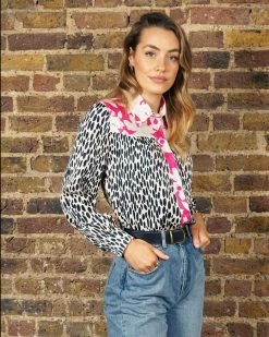 Fresha Dixie Blouse | Neon Spotted Leopard Fresha London