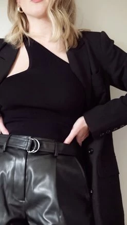 Who What Wear Lola Ribbed Tank | Black