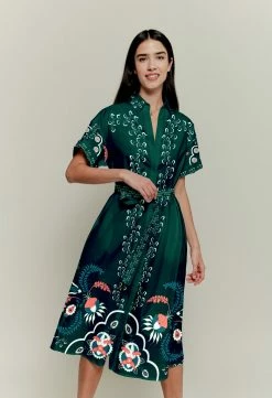 Tucker Safari Shirtdress | Emerald Dutch Blossoms Resort 2022