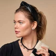 Lele Sadoughi | Jet Faux Croc Knotted Headband New Arrivals!