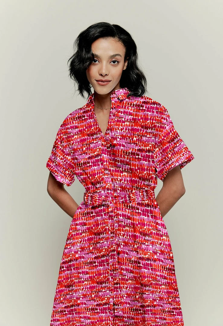 Tucker Resort 2022 Safari Shirtdress | Frankenthaler In Rosé