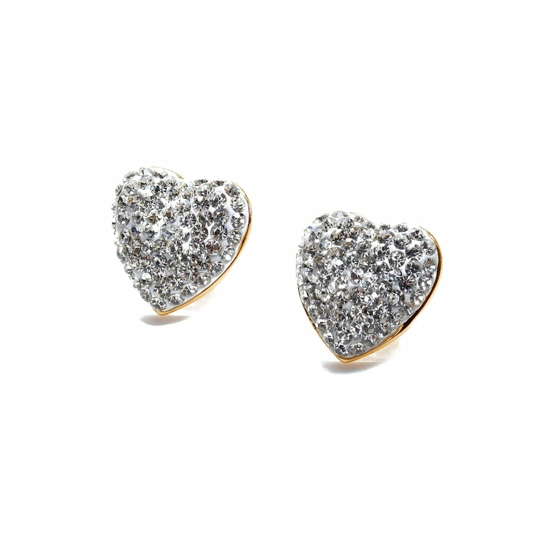Lele Sadoughi Jeweled Heart Button Earrings