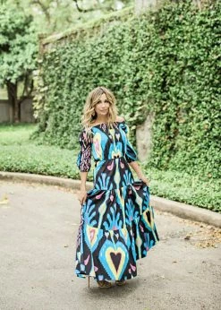 The Warehouse Collective Isabel Dress | Black Heart Ikat