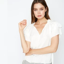 Caballero Kelsie White Dot Top Resort 2022