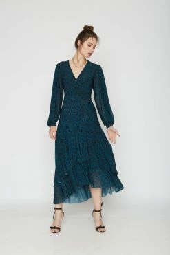 Caballero Dresses Moon Maxi | Teal Leopard