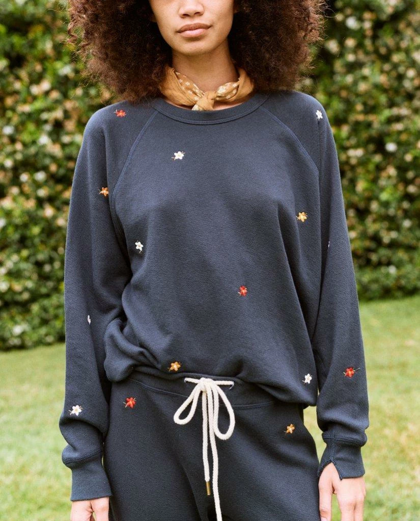Oak Hall The Great | The College Floral Embroidery Sweatshirt New Arrivals!