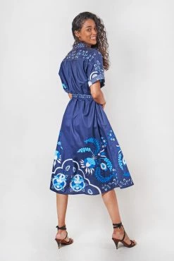 Tucker New Arrivals! Safari Shirtdress | Navy Dutch Blossoms Sz. XS-XL