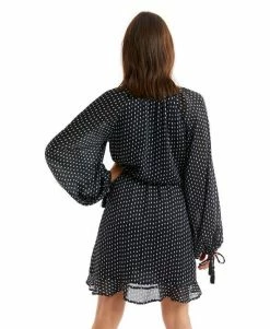 ALLISON New York Paint Dot Faux Wrap Dress