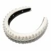 Lele Sadoughi Velvet Pearl Padded Headband