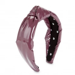 Lele Sadoughi Plum Grey Faux Leather Headband