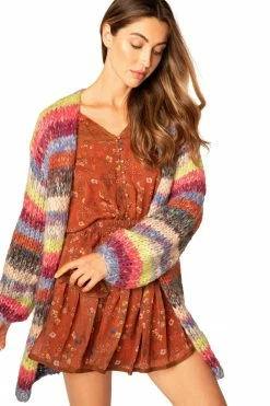 ALLISON New York Chunky Stripe Cardigan