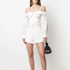 Oak Hall Self-Portrait | Embroidered Off The Shoulder Top New Arrivals!