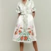 Tucker Safari Shirtdress | Ecru Dutch Blossoms