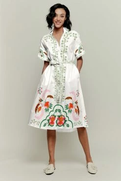 Tucker Safari Shirtdress | Ecru Dutch Blossoms