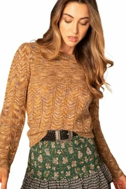 ALLISON New York Pointelle Sweater