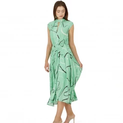 Caballero Nat Seafoam Brushstroke Dress Resort 2022