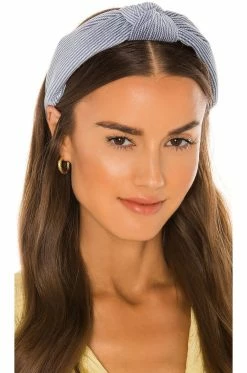 Lele Sadoughi Soft Waffle Knotted Headband | Navy