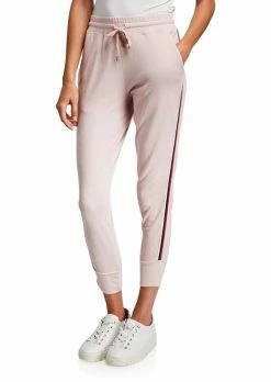 Gilchrist Athleisure Sundry Pink Metallic Stripe Joggers