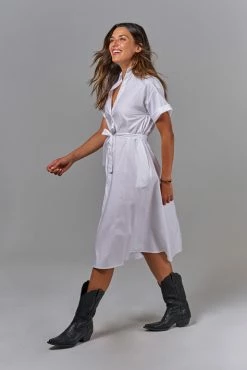 Tucker NYC | White Safari Shirtdress
