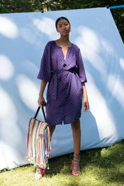 Tucker Tucker NYC Classic Knee Length Dress | Midnight Lattice Sz. S