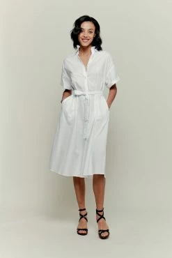 Tucker NYC | White Safari Shirtdress