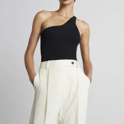 Who What Wear Lola Ribbed Tank | Black