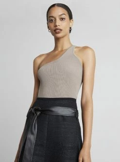 Who What Wear Lola Ribbed Tank | Tan