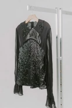 Caballero | Black Sequin Top