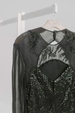 Caballero | Black Sequin Top