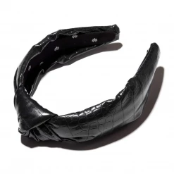 Lele Sadoughi | Jet Faux Croc Knotted Headband New Arrivals!