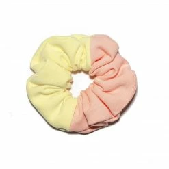 Lele Sadoughi Oversized Organic Scrunchie | Blush + Yellow