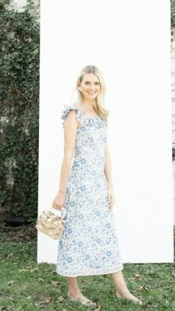 Resort 2022 Hello Dobson | Flutter Sleeve Floral Dress