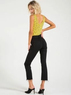 Tryst N:Philanthropy Mystic Bodysuit Yellow Cheetah Athleisure