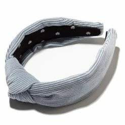Lele Sadoughi Soft Waffle Knotted Headband | Navy